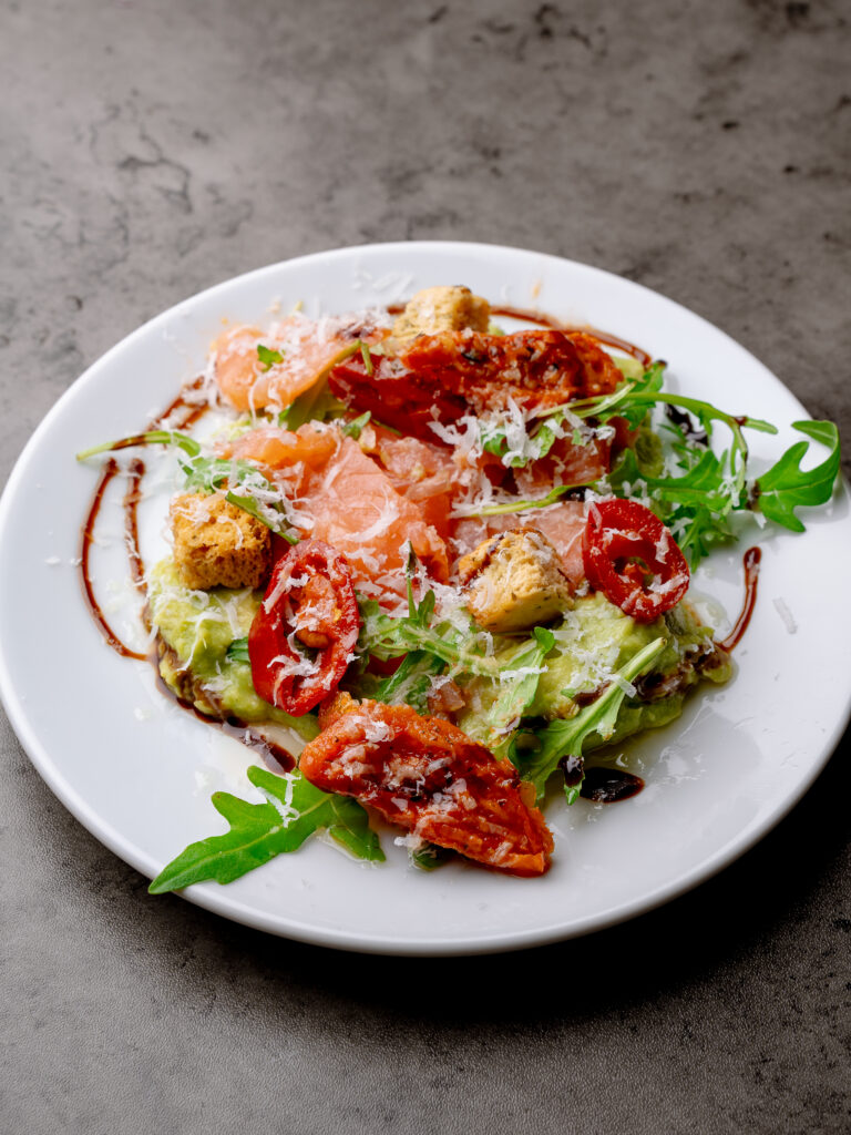 Smoked salmon salad Leeds at Nesso Coffee in Leeds city centre