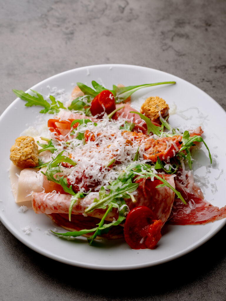 Antipasti salad Leeds with Italian mixed meats at Nesso